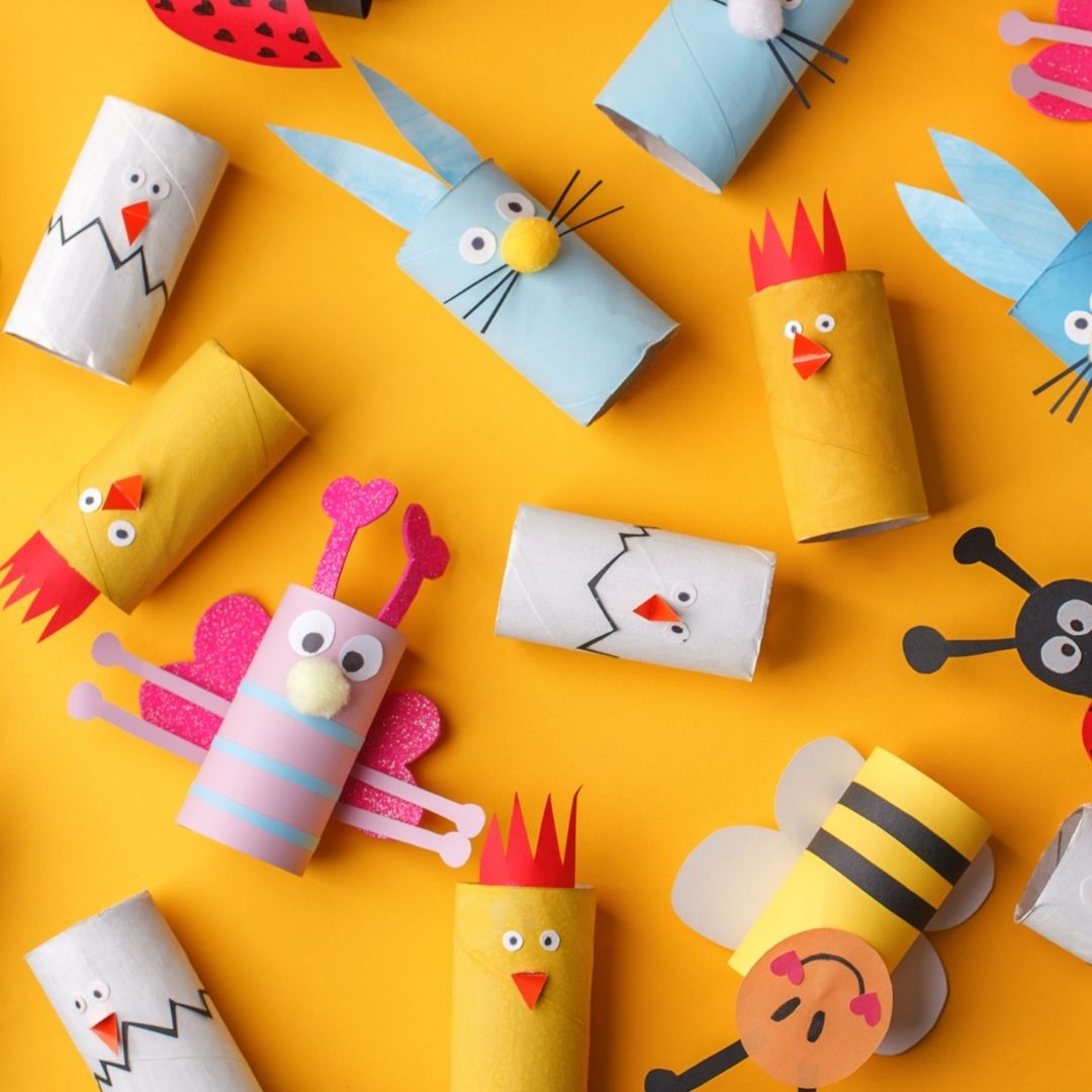 An image of toilet paper roll animal crafts.