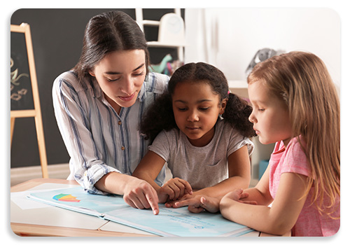 Picture of a kid learning