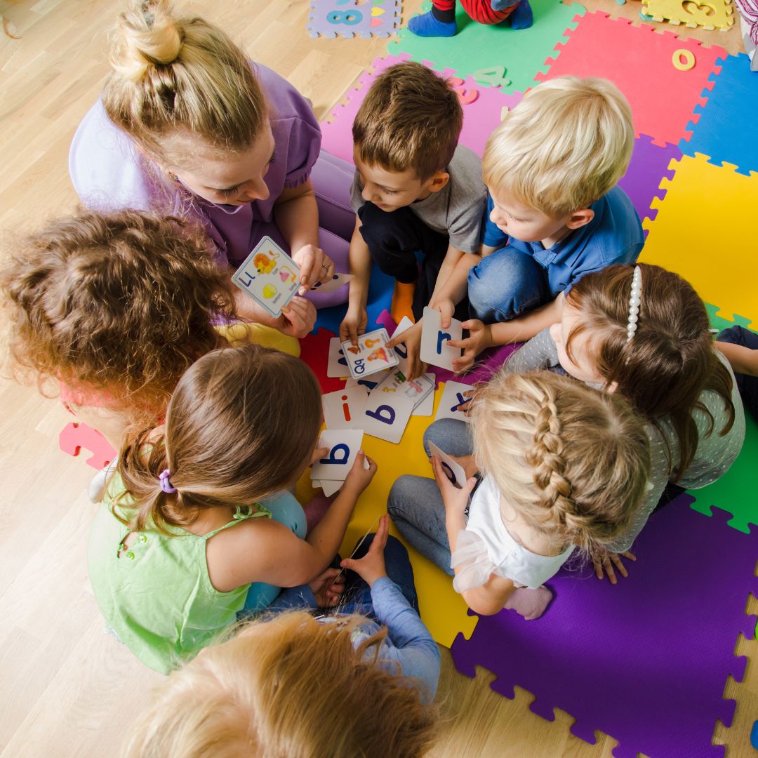 kids sitting together in a circle