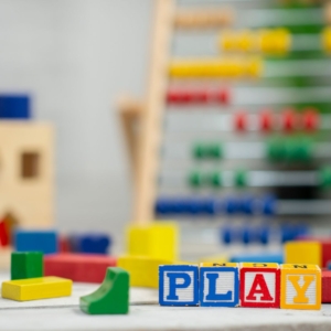 Play blocks with abacus
