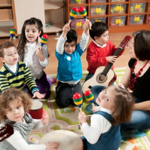 kids engaging in musical play