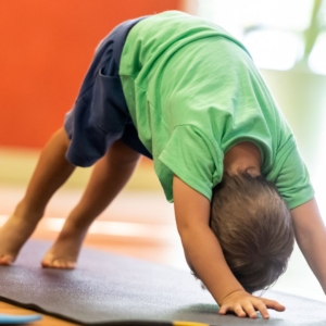 toddler doing yoga