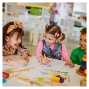kids working together in class