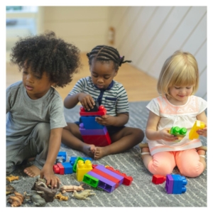 kids working and playing together