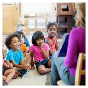 preschoolers in class