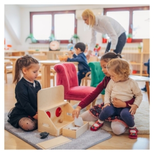 preschoolers playing together